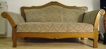 Restored Antique Couch w/Folding Armrests to Sleeper Couch in Ramstein, Germany